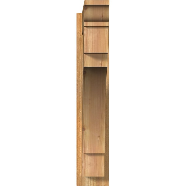 Merced Rough Sawn Traditional Outlooker, Western Red Cedar, 6W X 28D X 32H